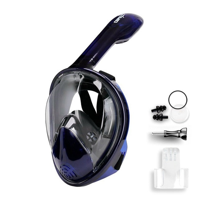 COPOZZ Scuba Diving Mask Full Face Anti Fog Underwater Snorkel Mask Set Swimming Mask for Gopro Camera Men Women Kids Children