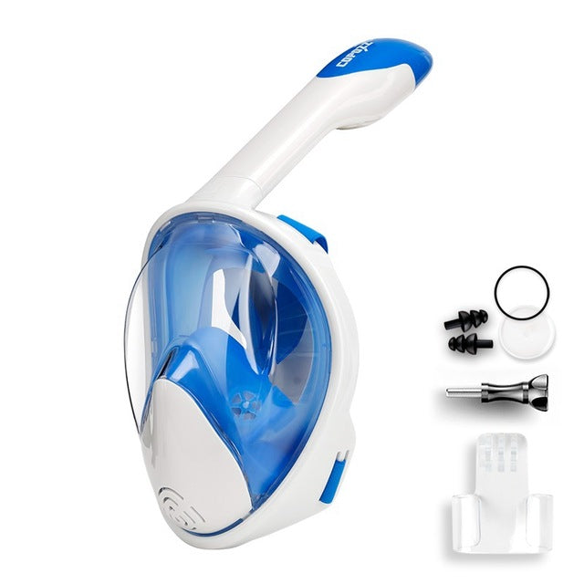 COPOZZ Scuba Diving Mask Full Face Anti Fog Underwater Snorkel Mask Set Swimming Mask for Gopro Camera Men Women Kids Children