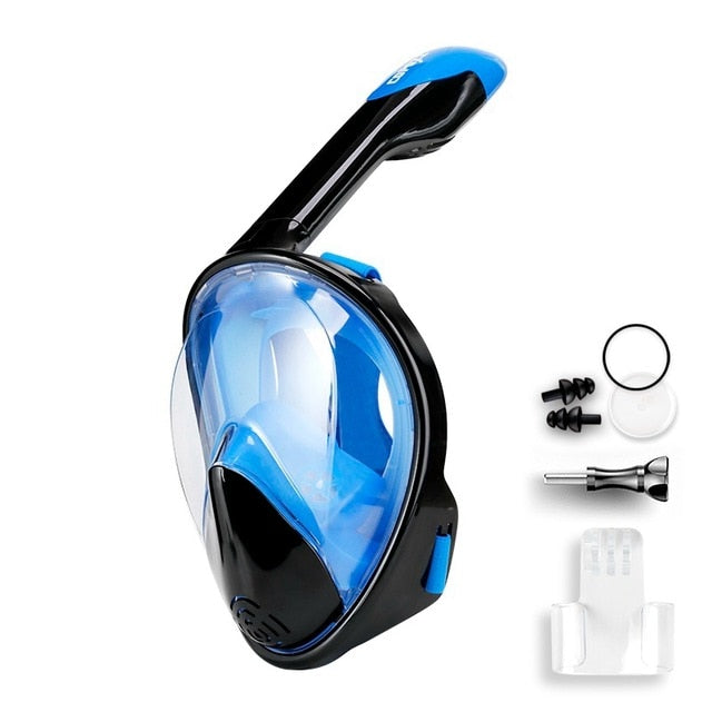 COPOZZ Scuba Diving Mask Full Face Anti Fog Underwater Snorkel Mask Set Swimming Mask for Gopro Camera Men Women Kids Children