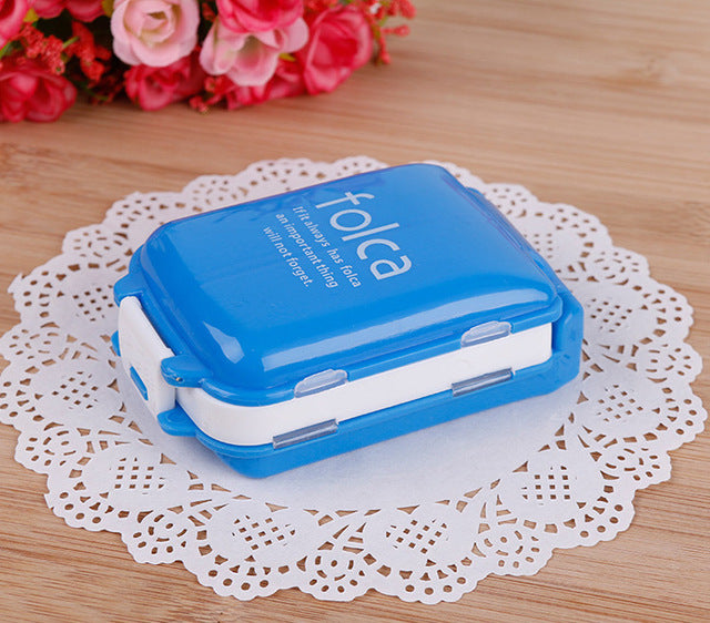 Plastic Weekly Folding Medicine Tablet Pill Box Case Portable Candy Vitamin Container Storage Organizer Travel Accessories