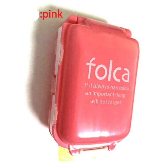 Plastic Weekly Folding Medicine Tablet Pill Box Case Portable Candy Vitamin Container Storage Organizer Travel Accessories