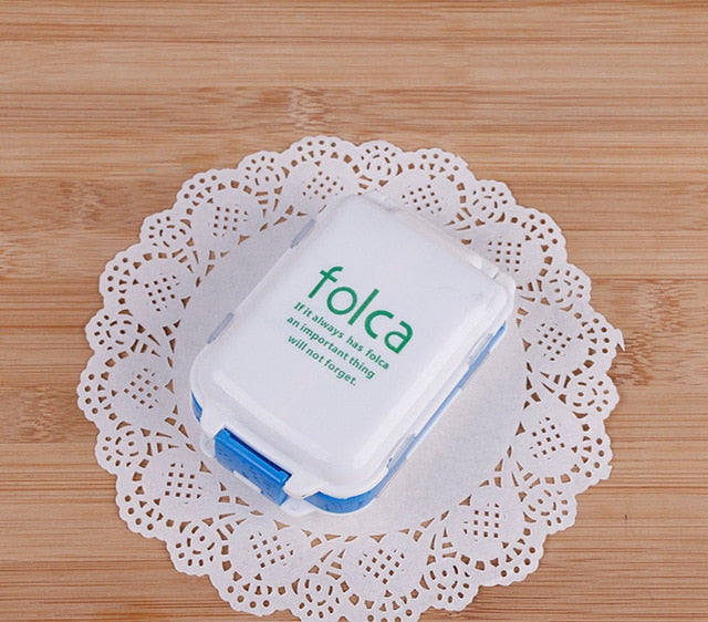 Plastic Weekly Folding Medicine Tablet Pill Box Case Portable Candy Vitamin Container Storage Organizer Travel Accessories