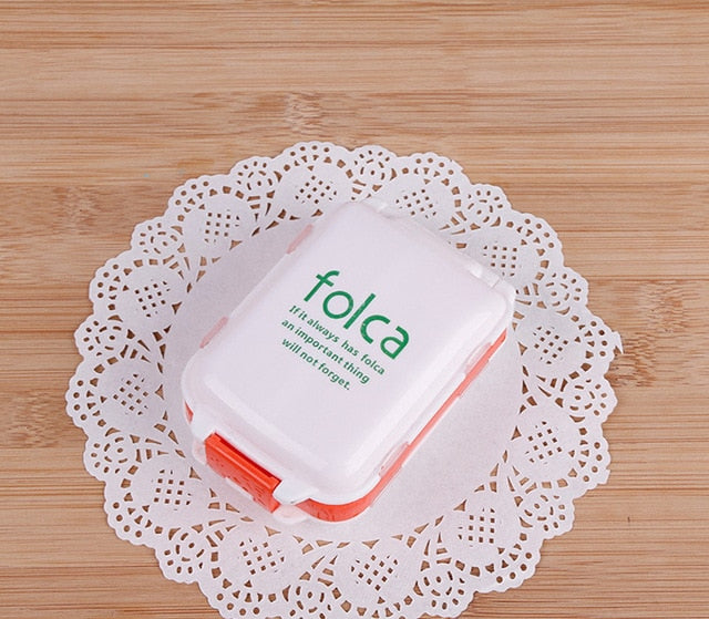 Plastic Weekly Folding Medicine Tablet Pill Box Case Portable Candy Vitamin Container Storage Organizer Travel Accessories