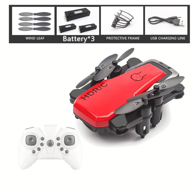 Foldable Mini Drone With RC Quadrocopter With Camera HD Quad-Counter With High Hold RC Helicopter With Headless Mode Kid's Toys