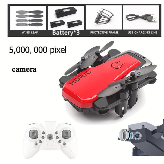 Foldable Mini Drone With RC Quadrocopter With Camera HD Quad-Counter With High Hold RC Helicopter With Headless Mode Kid's Toys