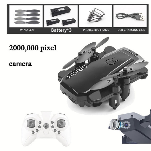 Foldable Mini Drone With RC Quadrocopter With Camera HD Quad-Counter With High Hold RC Helicopter With Headless Mode Kid's Toys