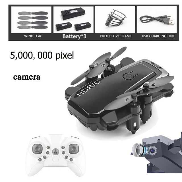 Foldable Mini Drone With RC Quadrocopter With Camera HD Quad-Counter With High Hold RC Helicopter With Headless Mode Kid's Toys