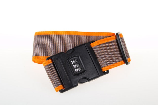 Luggage Strap Cross Belt Packing 200CM Adjustable Travel Accessories Suitcase Nylon 3 Digits Password Lock Buckle Strap Belt Tag