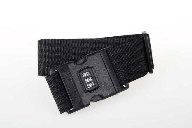 Luggage Strap Cross Belt Packing 200CM Adjustable Travel Accessories Suitcase Nylon 3 Digits Password Lock Buckle Strap Belt Tag