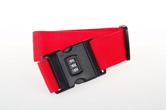 Luggage Strap Cross Belt Packing 200CM Adjustable Travel Accessories Suitcase Nylon 3 Digits Password Lock Buckle Strap Belt Tag