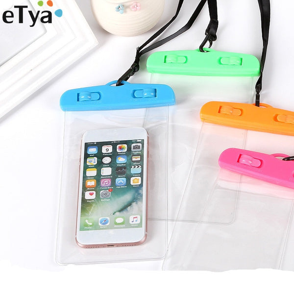 eTya Women Men Travel Packing Coin Money Card Wallet Phone Bag Phone Waterproof Bag Summer Beach Pouch Case Travel Accessories