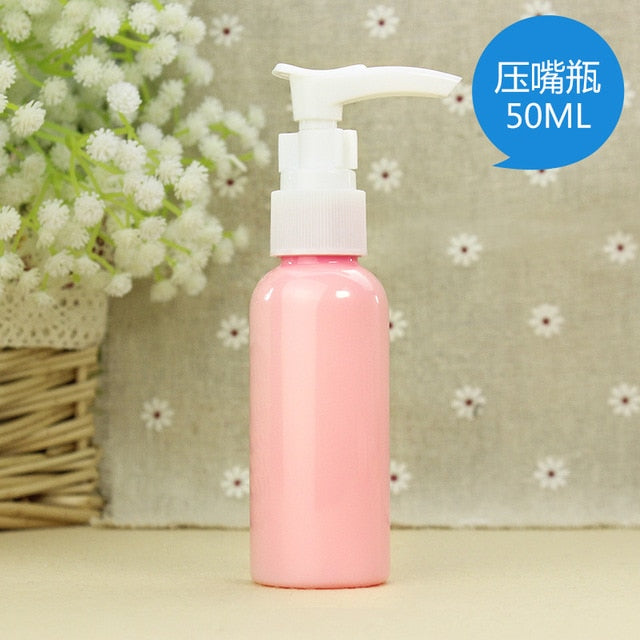 eTya  Portable Travel Empty Cosmetic Containers Cream Lotion Plastic Bottles Bags Pouch  Travel Accessories