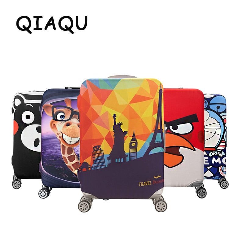 QIAQU Brand Travel Thicken Elastic Color Luggage Suitcase Protective Cover, Apply to 18-32inch Cases, Travel Accessories 2017
