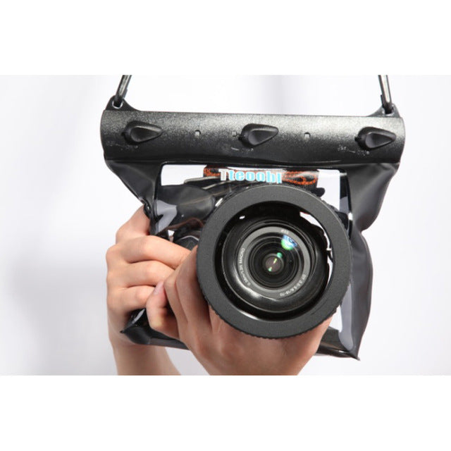 Tteoobl GQ-518M 20m Underwater Diving Camera Housing Case Pouch Dry Bag Camera Waterproof Dry Bag for Canon Nikon DSLR SLR