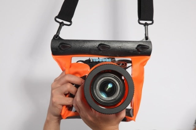 Tteoobl GQ-518M 20m Underwater Diving Camera Housing Case Pouch Dry Bag Camera Waterproof Dry Bag for Canon Nikon DSLR SLR