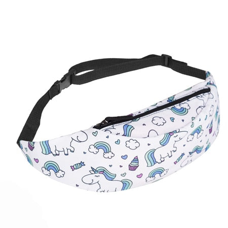 Jom Tokoy New Colorful Waist Bag For Men Fanny Packs Style Belt Bag Unicorn Women Waist Pack Travelling Mobile Phone Bags