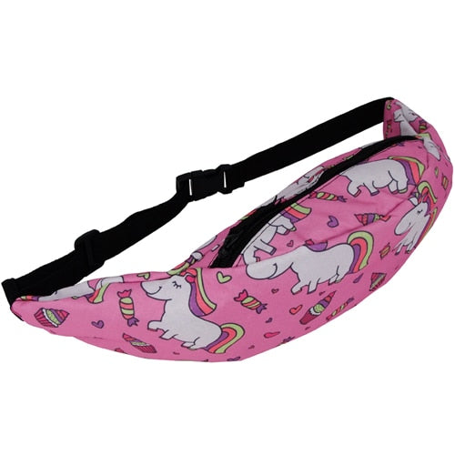 Jom Tokoy New Colorful Waist Bag For Men Fanny Packs Style Belt Bag Unicorn Women Waist Pack Travelling Mobile Phone Bags