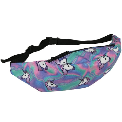Jom Tokoy New Colorful Waist Bag For Men Fanny Packs Style Belt Bag Unicorn Women Waist Pack Travelling Mobile Phone Bags