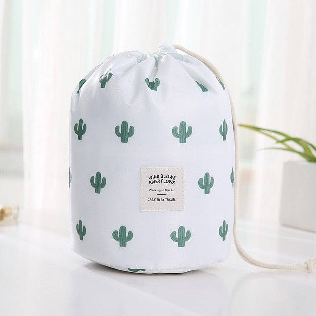 Hot Sale Round Waterproof Makeup Bag Travel Cosmetic bag Organizer Toiletry Makeup Bags For Women Ladies Box Neceser