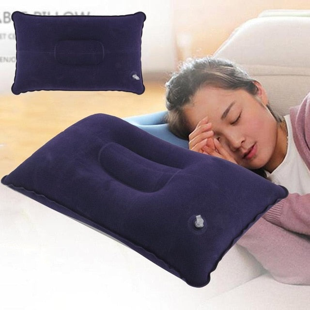 Portable Fold Outdoor Travel Sleep Pillow Air Inflatable Cushion Break Rest Comfortable Pillows for Sleep Travel Accessories