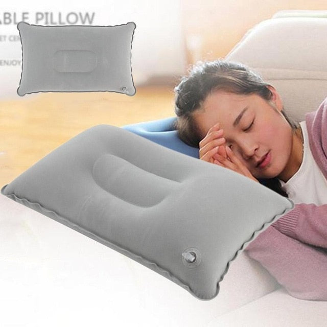 Portable Fold Outdoor Travel Sleep Pillow Air Inflatable Cushion Break Rest Comfortable Pillows for Sleep Travel Accessories