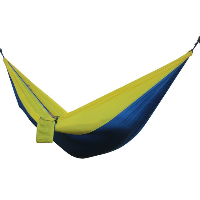 Portable Hammock 2 Person Outdoor Camping Survival Hammock Garden Swing Hunting Hanging Sleeping Chair Travel Parachute Hammocks