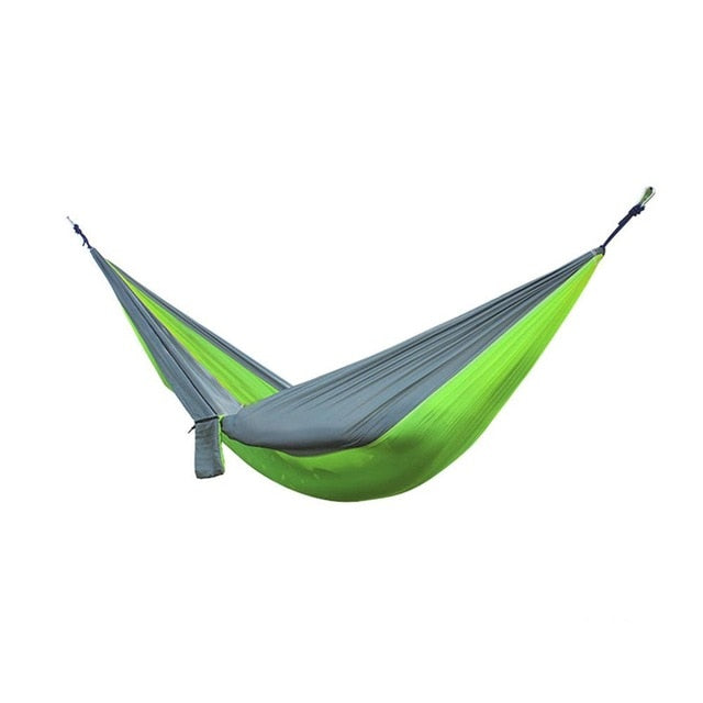 Portable Hammock 2 Person Outdoor Camping Survival Hammock Garden Swing Hunting Hanging Sleeping Chair Travel Parachute Hammocks