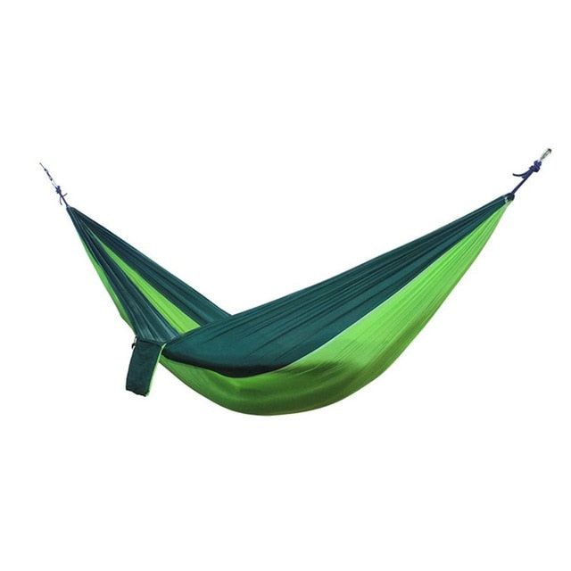Portable Hammock 2 Person Outdoor Camping Survival Hammock Garden Swing Hunting Hanging Sleeping Chair Travel Parachute Hammocks