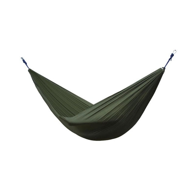 Portable Hammock 2 Person Outdoor Camping Survival Hammock Garden Swing Hunting Hanging Sleeping Chair Travel Parachute Hammocks