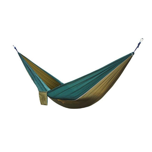 Portable Hammock 2 Person Outdoor Camping Survival Hammock Garden Swing Hunting Hanging Sleeping Chair Travel Parachute Hammocks